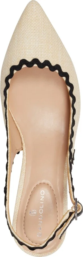 Bandolino Women's Albas Kitten Heel Slingback Pumps - Ivory/Pink - Image 8
