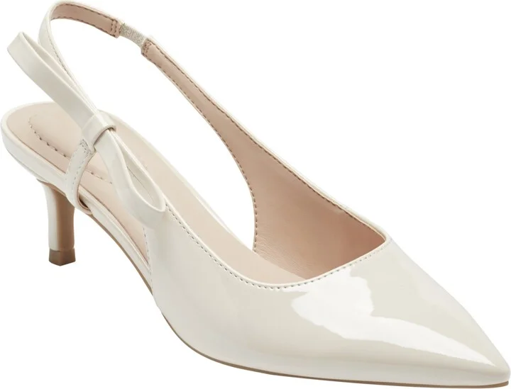 Bandolino Women's Alilac Bow Slingback Kitten Heel Pumps