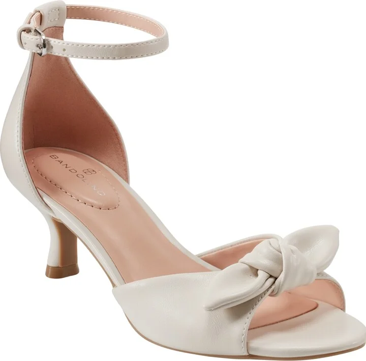 Bandolino Women's Andora Bow Kitten Heel Sandals