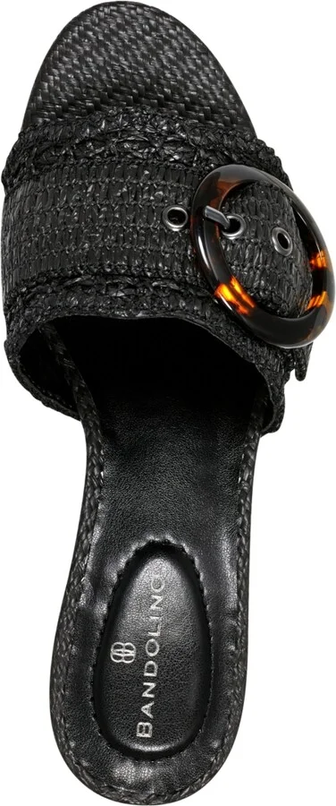 Bandolino Women's Anni Raffia Crochet Block Heel Sandals - Image 4