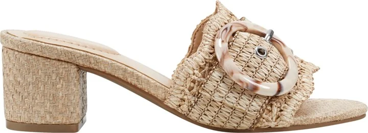 Bandolino Women's Anni Raffia Crochet Block Heel Sandals - Image 6