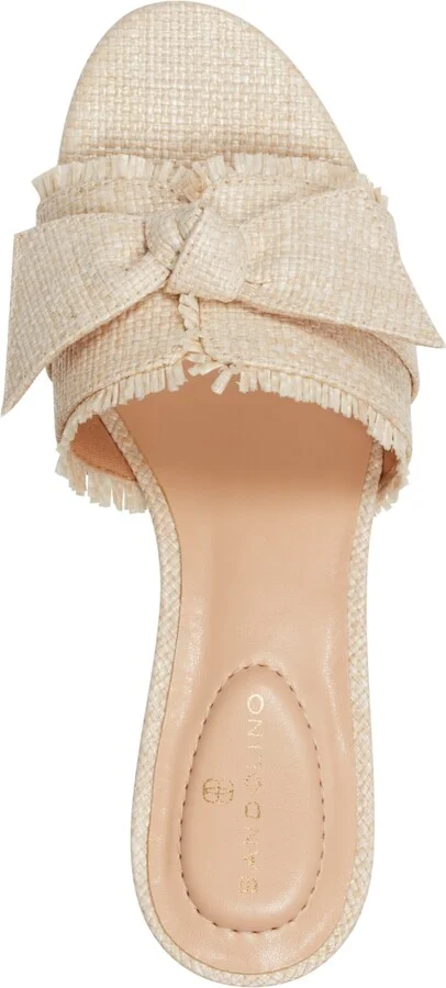 Bandolino Women's Arden Raffia Knotted Bow Block Heel Sandals - Image 4