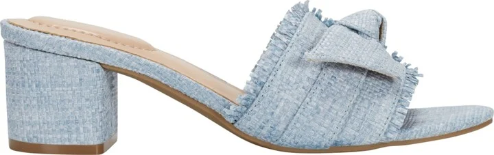 Bandolino Women's Arden Raffia Knotted Bow Block Heel Sandals - Image 10