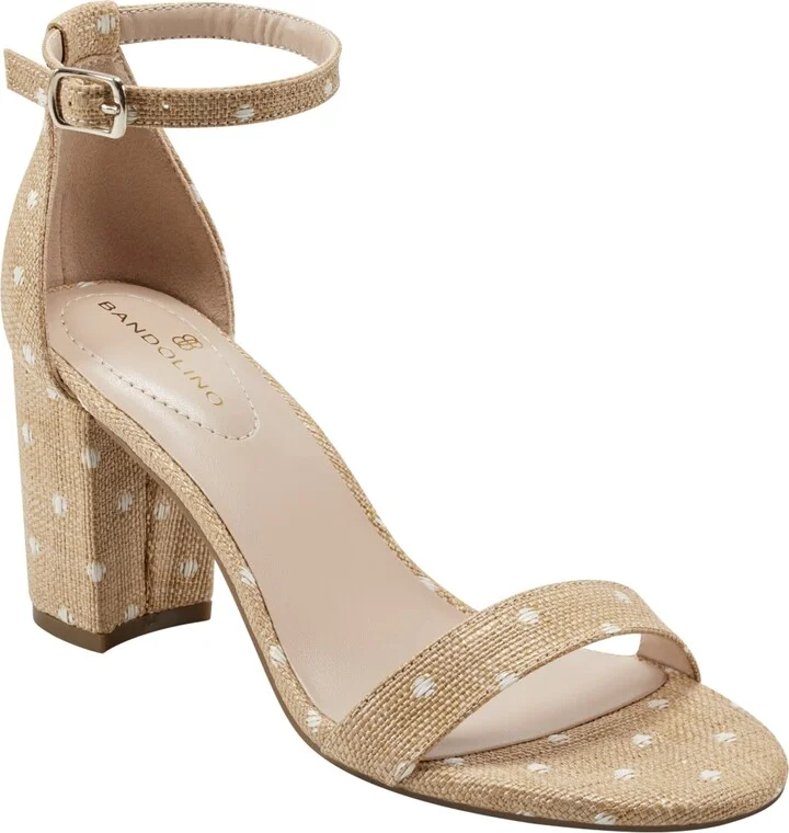 Natural,white Polka Dot