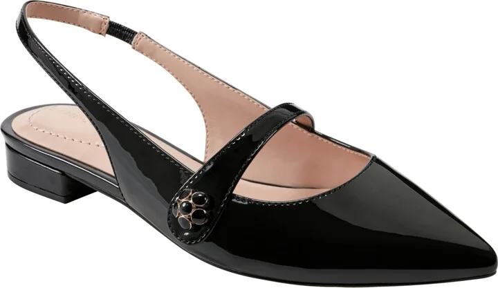 Bandolino Women's Aubriana Pointed Toe Slingback Mary Jane Flats