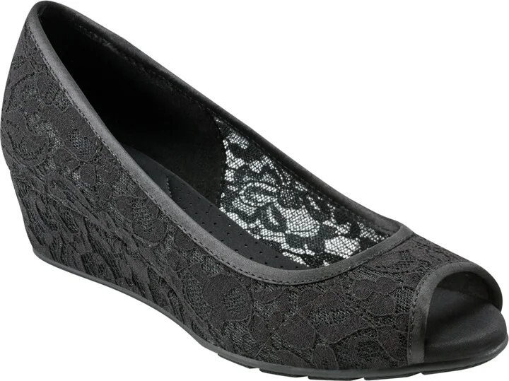 Bandolino Women's Candra Peep Toe Wedge Dress Pumps