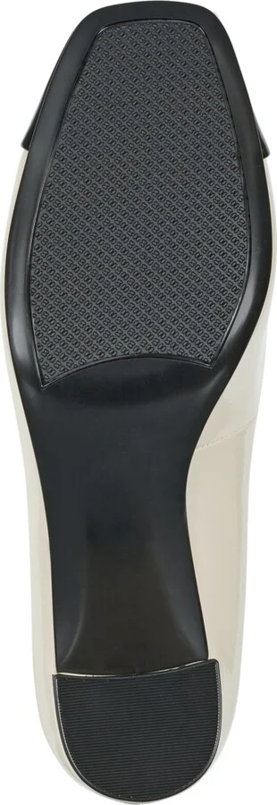 Bandolino Women's Candy Square Toe Block Heel Dress Pumps - Gold, Black - Faux Leather - Image 9