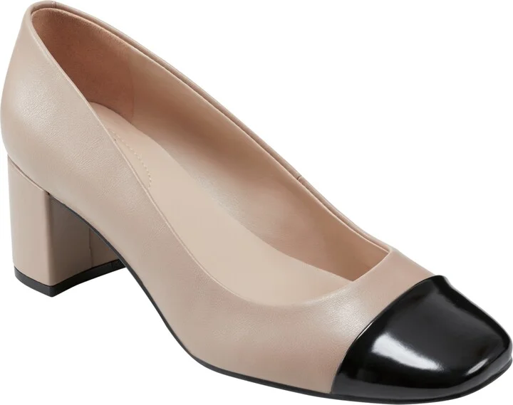 Beige,black - Faux Leather