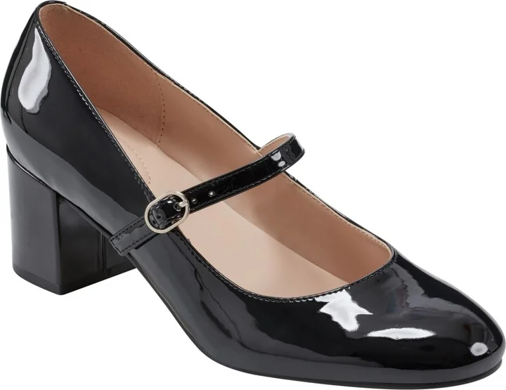 Bandolino Women's Cariann Round Toe Block Heel Mary-Jane Pumps