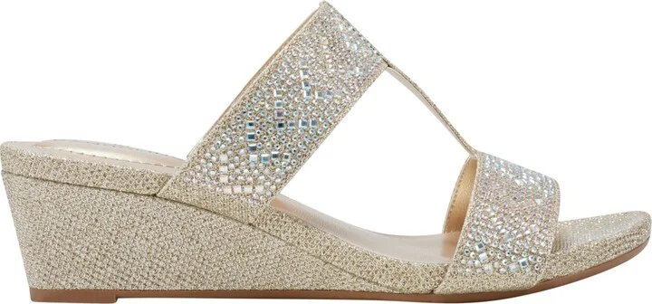 Bandolino Women's Iluvit Embellished T-Strap Wedge Sandals - Image 6