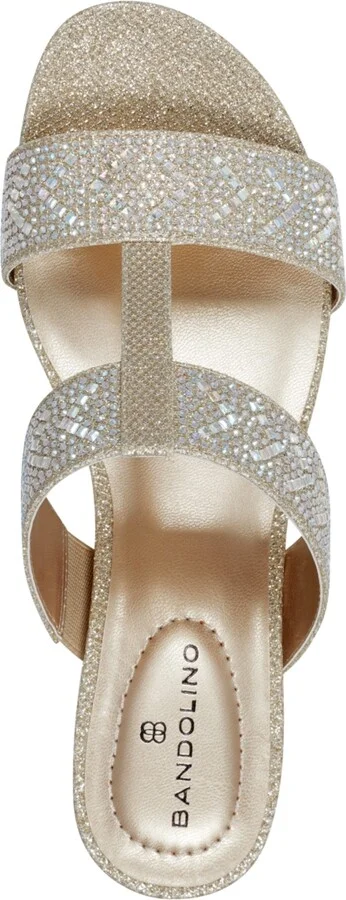 Bandolino Women's Iluvit Embellished T-Strap Wedge Sandals - Image 8