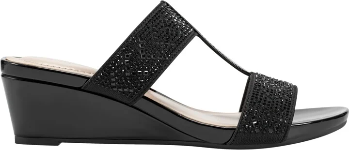 Bandolino Women's Iluvit Embellished T-Strap Wedge Sandals - Image 10