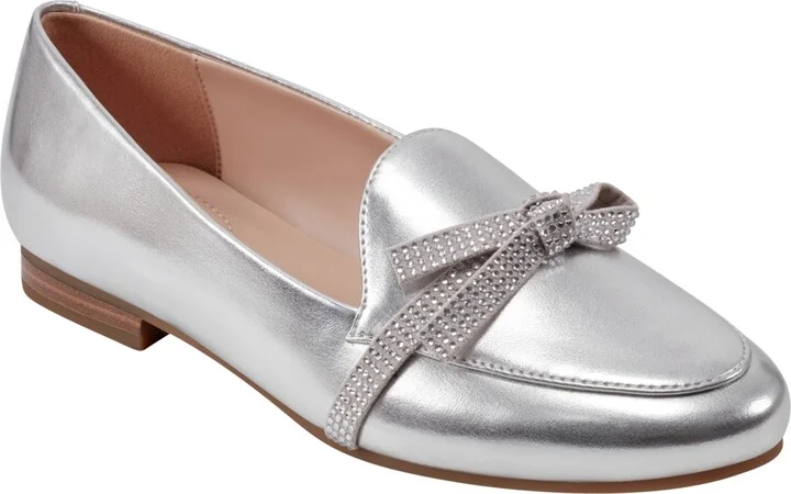 Bandolino Women's Jayme Embellished Bow Detail Loafers