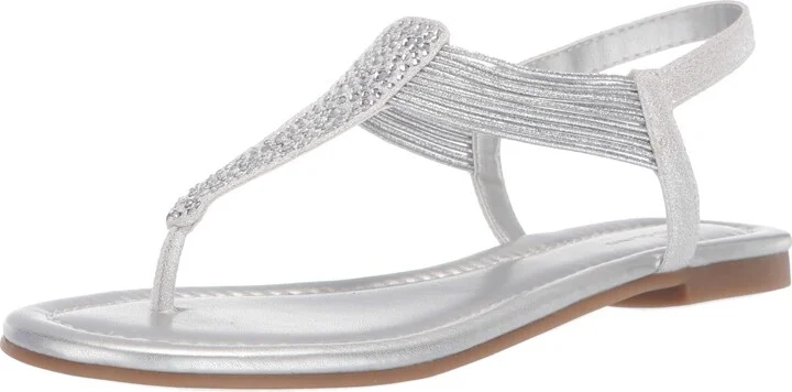 Bandolino Womens Kayte Sandal Silver 6 M