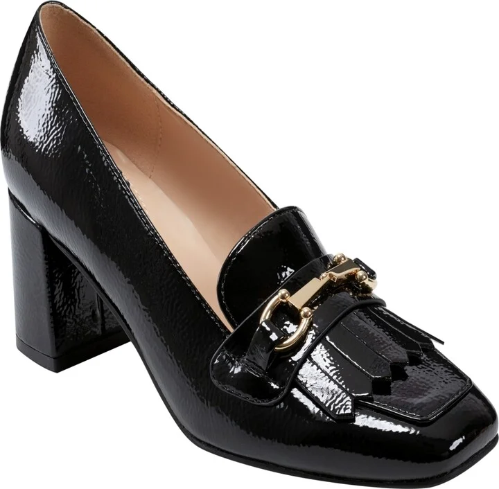 Bandolino Women's Landrys Square Toe Block Heel Loafer Pumps