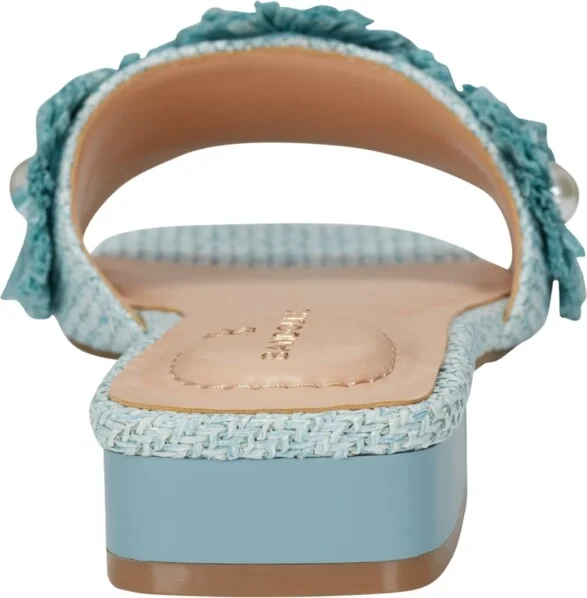Bandolino Women's Marcell Flower Raffia Flat Slide Sandals - Image 7