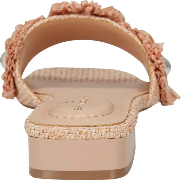 Bandolino Women's Marcell Flower Raffia Flat Slide Sandals - Image 11
