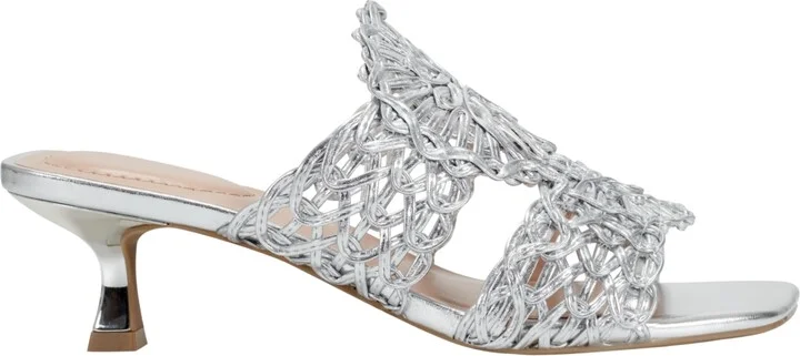 Bandolino Women's Melvana Woven Kitten Heel Sandals - Image 2