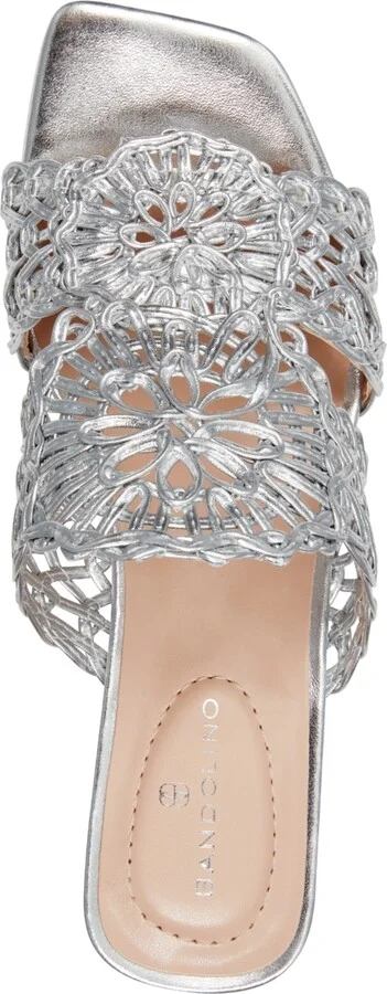 Bandolino Women's Melvana Woven Kitten Heel Sandals - Image 5