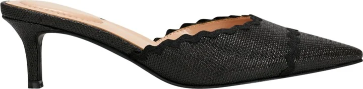 Bandolino Women's Mymy Pointed Toe Kitten Heel Mules - Light Natural/Black - Image 6