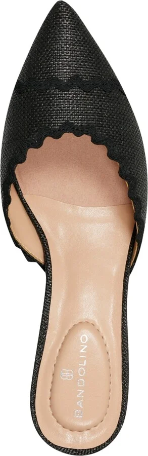 Bandolino Women's Mymy Pointed Toe Kitten Heel Mules - Light Natural/Black - Image 8