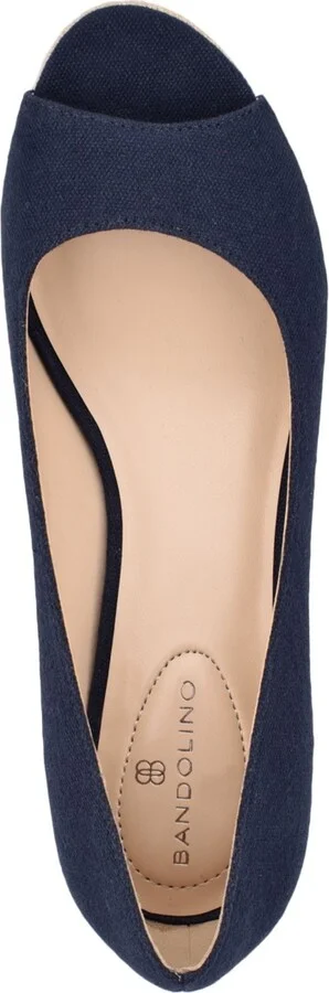 Bandolino Women's Nuri Peep Toe Espadrille Wedge Pumps - Image 8