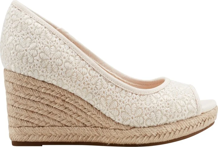 Bandolino Women's Nuri Peep Toe Espadrille Wedge Pumps - Image 10
