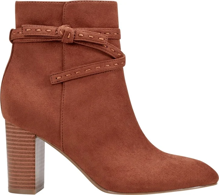 Bandolino Women's Ocorn Ankle Wrap Stacked Heel Dress Booties - Image 2