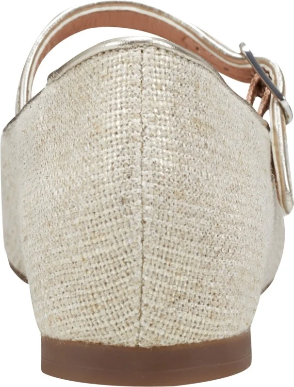 Bandolino Women's Philly Mary Jane Ballet Flats - Gold, Natural Multi- Textile - Image 3