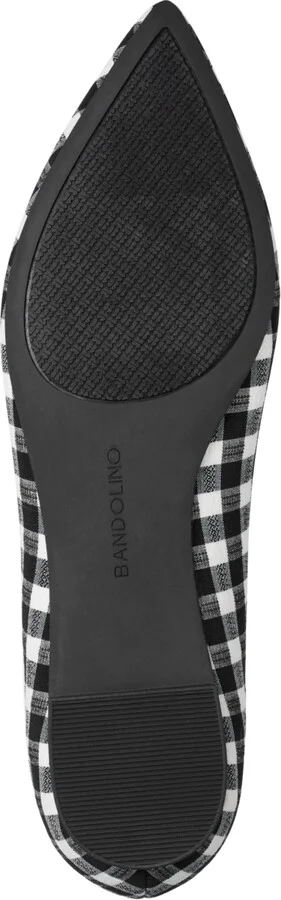 Bandolino Women's Starry Embellished Flower Slip-On Flats - Black/White Gingham - Image 4
