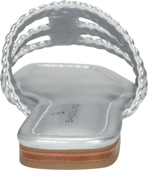 Bandolino Women's Sumer Woven Caged Flat Slide Sandals - Image 3