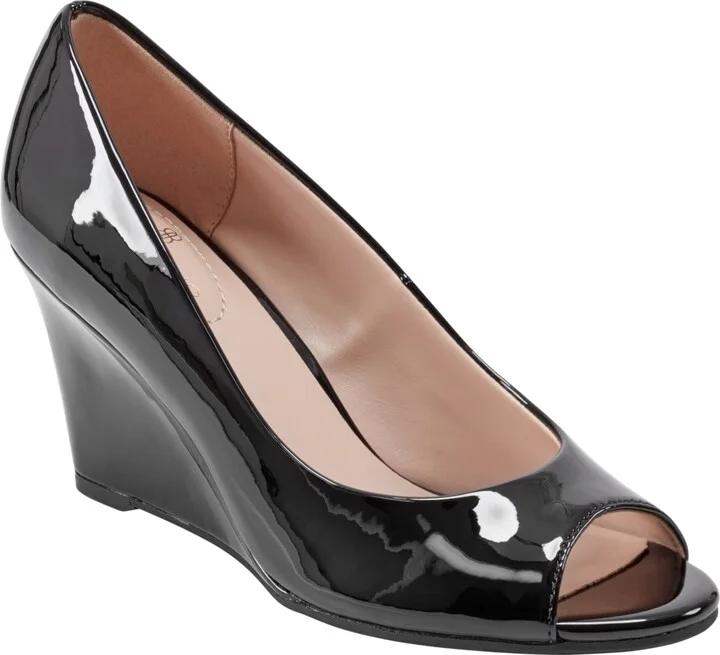Bandolino Women's Tufflove Peep Toe Wedge Pumps