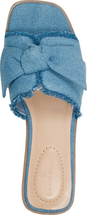 Bandolino Women's Vallen Knotted Bow Flat Slide Sandals - Image 4