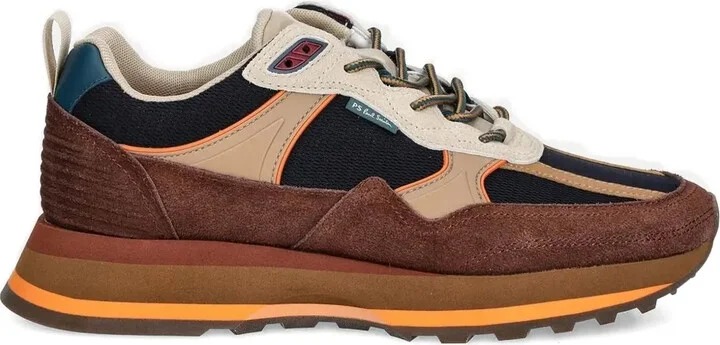 BANKS suede panelled sneakers