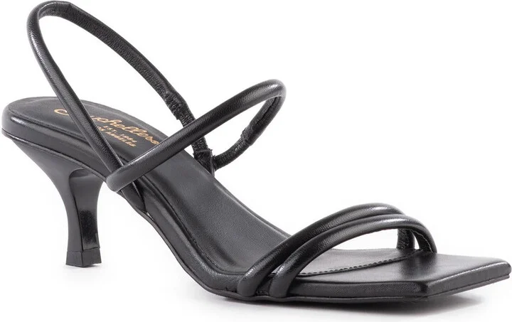 Banks Womens Slip On Square Toe Strappy Sandals