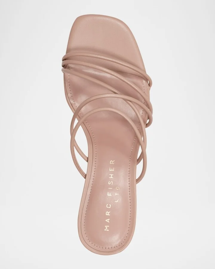 Banna Strappy Leather Kitten Slide Sandals - Image 10
