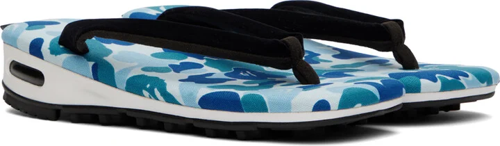 BAPE Blue goyemon Edition ABC Camo Unda Sandals - Image 4