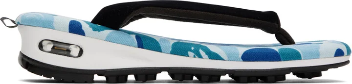 BAPE Blue goyemon Edition ABC Camo Unda Sandals