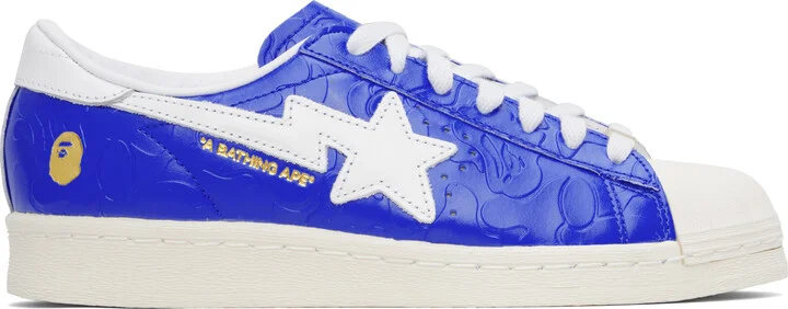 BAPE Blue & White adidas Originals Edition SSTR Sneakers