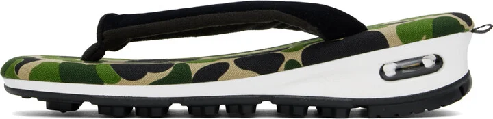 BAPE Green goyemon Edition ABC Camo Unda Sandals - Image 3