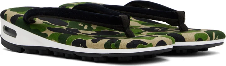 BAPE Green goyemon Edition ABC Camo Unda Sandals - Image 4