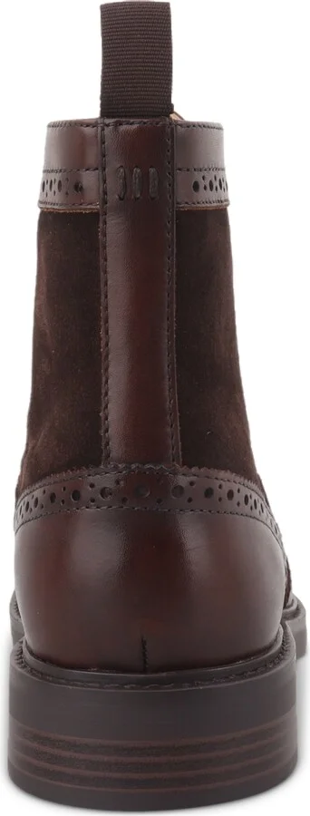 Bar Iii Men's Dabneyy Leather Wingtip Boot, Created for Macy's - Brown Leather/Suede - Image 2