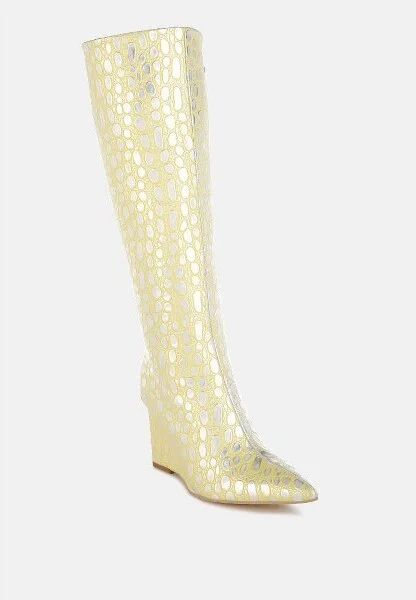 Bar Zone Tear Shaped Faux Leather Boots Women - Image 3
