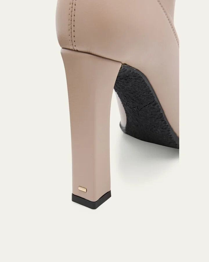 Barbaro Stretch Leather Ankle Booties - Image 8