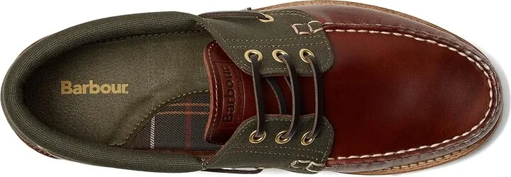 Barbour Barbour Deck Boat Shoes Men's Shoes Mahogany : 10 M, Leather - Image 2