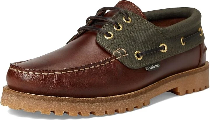 Barbour Barbour Deck Boat Shoes Men's Shoes Mahogany : 10 M, Leather - Image 5