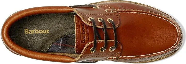 Barbour Barbour Deck Boat Shoes Men's Shoes Tan : 8 M, Leather - Image 2
