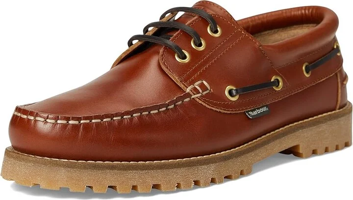 Barbour Barbour Deck Boat Shoes Men's Shoes Tan : 8 M, Leather - Image 5