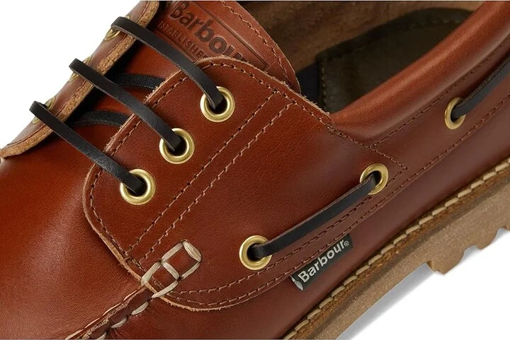 Barbour Barbour Deck Boat Shoes Men's Shoes Tan : 8 M, Leather - Image 7