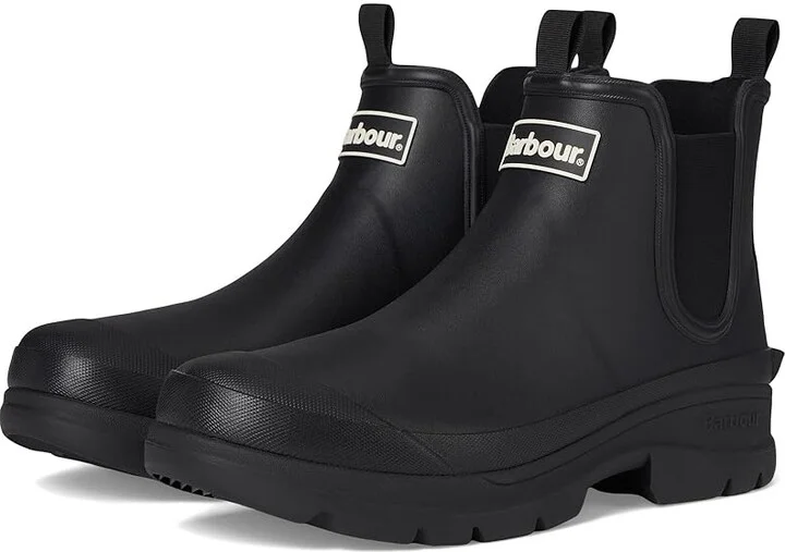 Barbour Barbour Nimbus Chelsea Welly Men's Boots Black : 10 M, Leather/Rubber